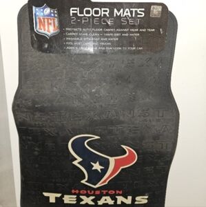 NFL Texans Black Floor Mats with Red and Blue Logo